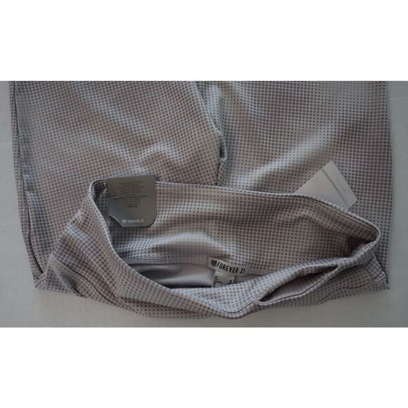 Forever 21 Women's Sz XS Taupe/Silver Spotted Mid-Rise Long Leggings - Picture 7 of 9